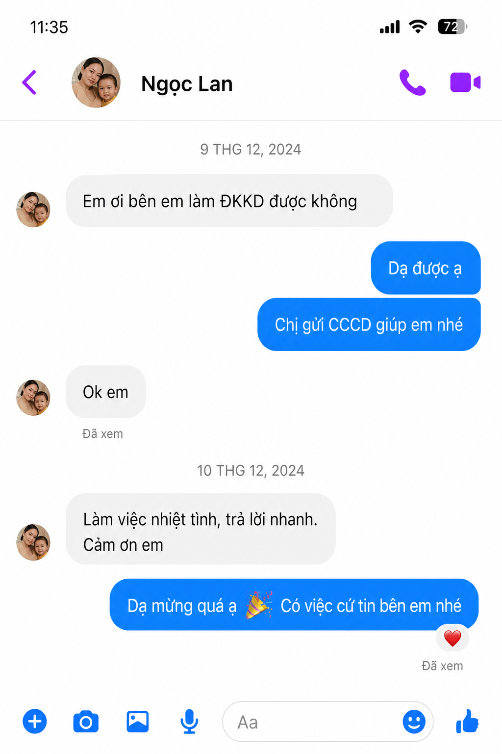 Đánh giá của Ngọc Lan — Thành lập DN / ĐKKD